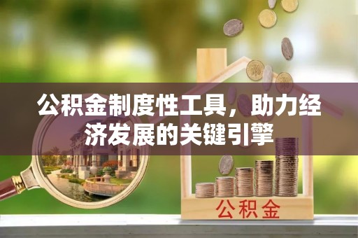 安平公积金制度性工具，助力经济发展的关键引擎