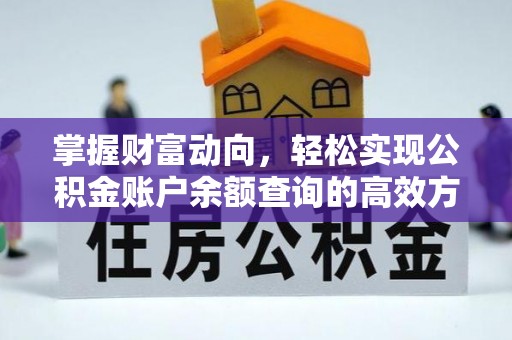 安平掌握财富动向，轻松实现公积金账户余额查询的高效方式
