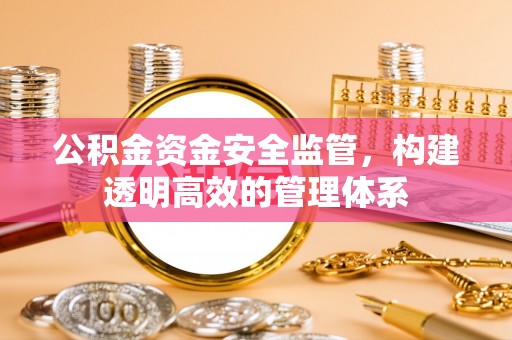 安平公积金资金安全监管，构建透明高效的管理体系