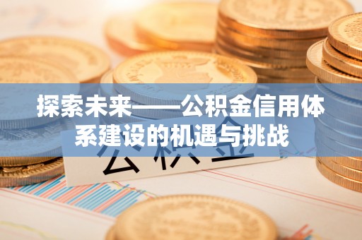 安平探索未来——公积金信用体系建设的机遇与挑战
